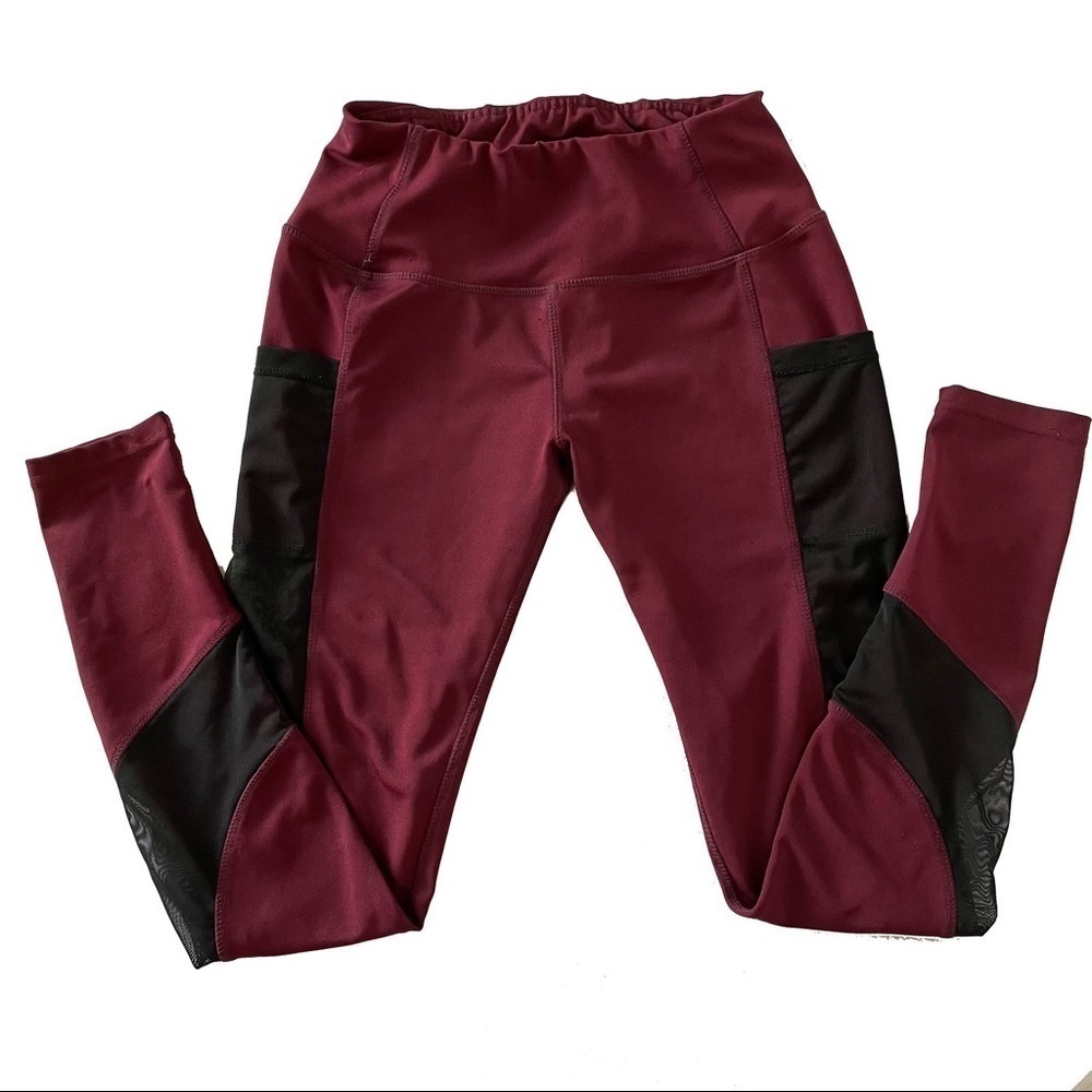 Embrace Your Love Burgundy and Black Leggings